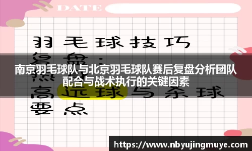 南京羽毛球队与北京羽毛球队赛后复盘分析团队配合与战术执行的关键因素